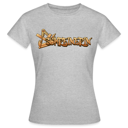 Frauen T-Shirt "Schreinerin" Grau meliert Frauen T-Shirt