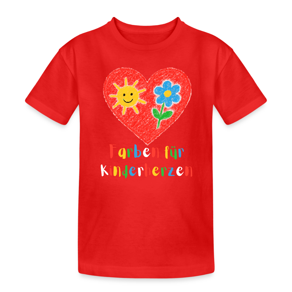 Kinder T-Shirt "Farben für Kinderherzen" Rot Kinder Heavy Cotton T-Shirt