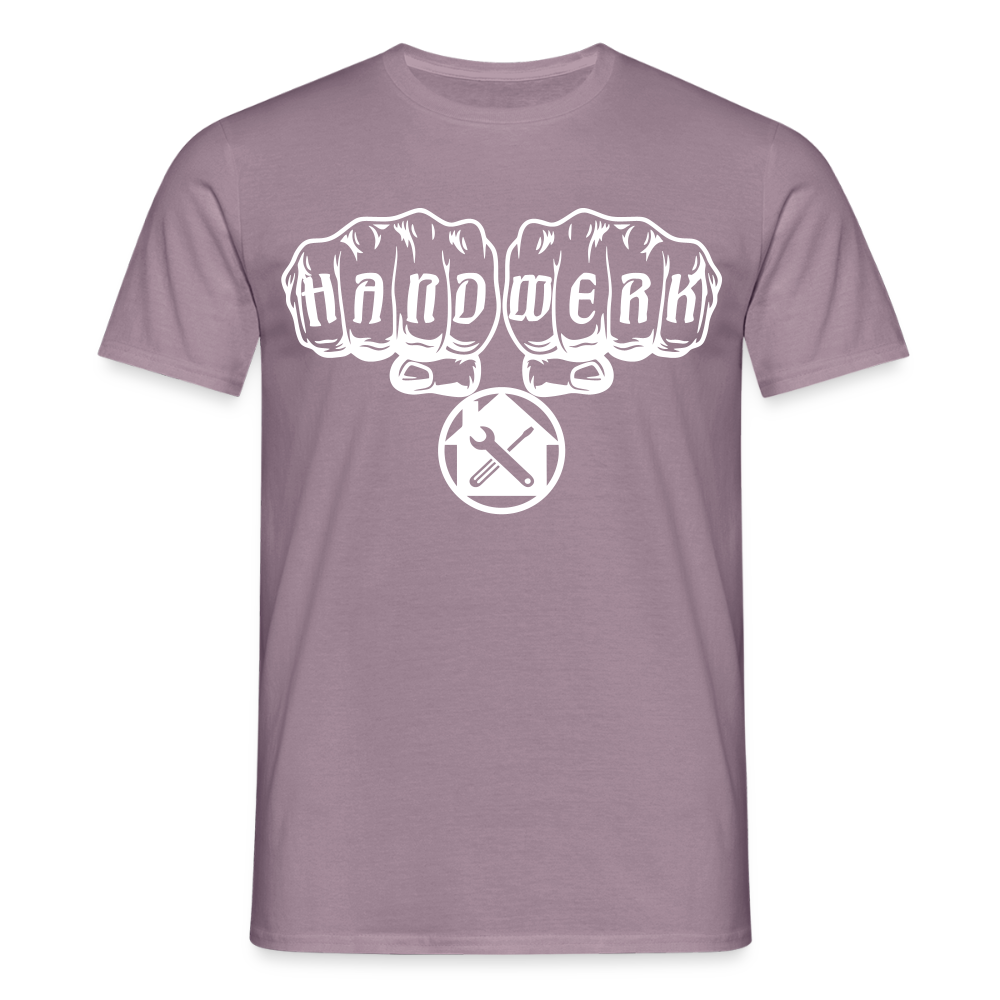 Unisex T-Shirt "Hausmeister" Lilagrau Männer T-Shirt