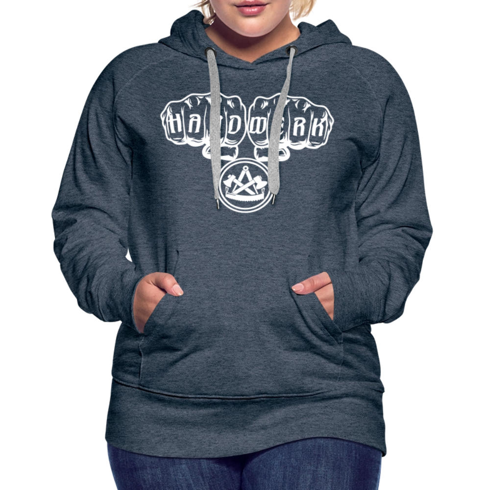 Frauen Premium Hoodie "Zimmermann" - Jeansblau