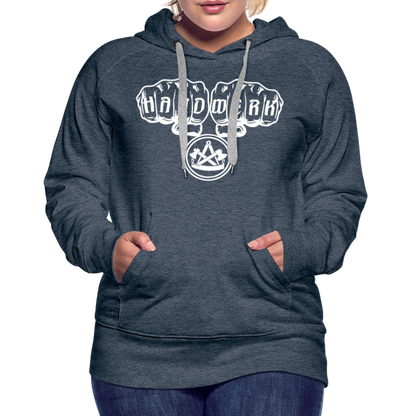 Frauen Premium Hoodie "Zimmermann" - Jeansblau