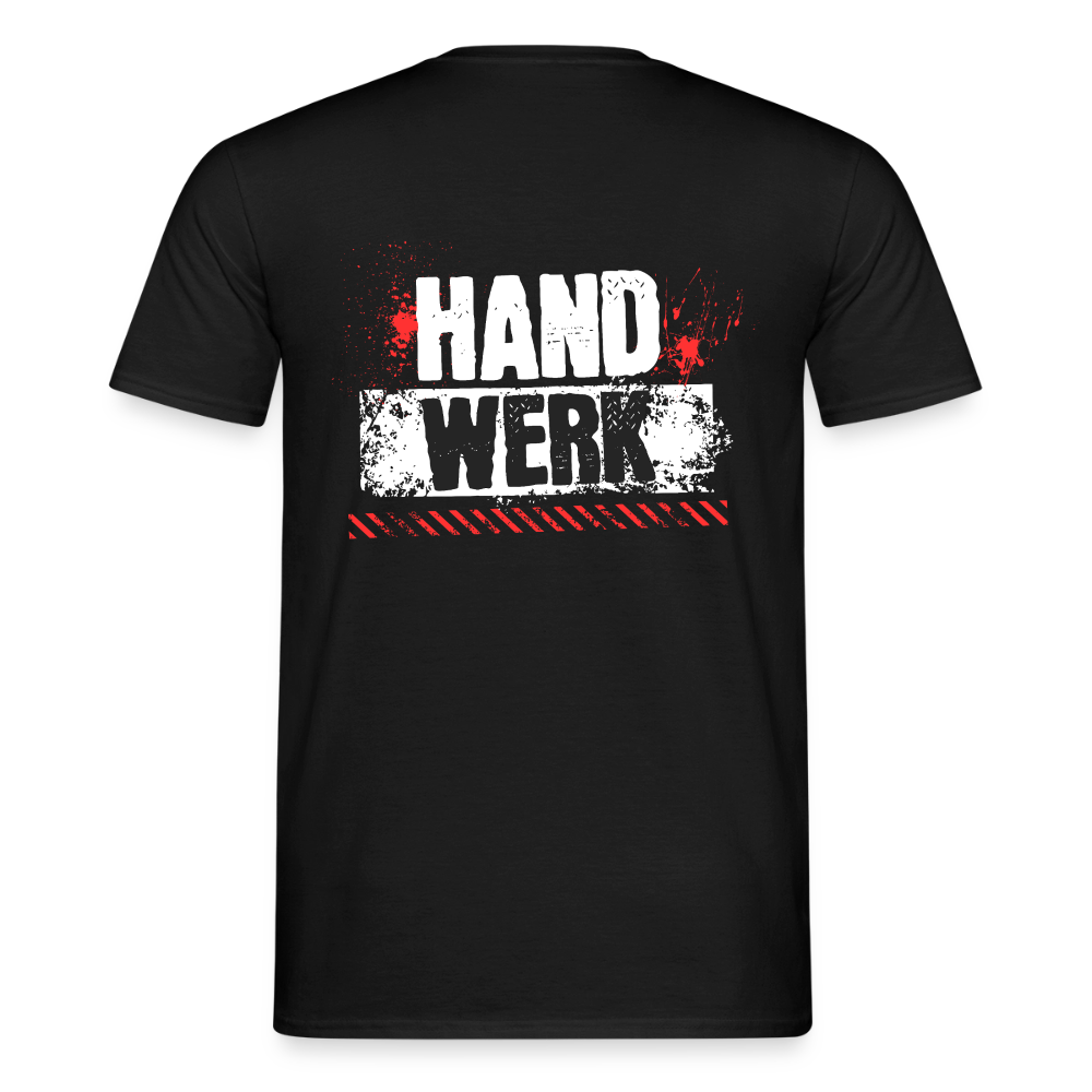 Unisex Handwerk T-Shirt von Spreadconnect, vorne schlicht, hinten bedruckt mit Handwerksdesign, bequemes Männer T-Shirt aus Baumwolle.