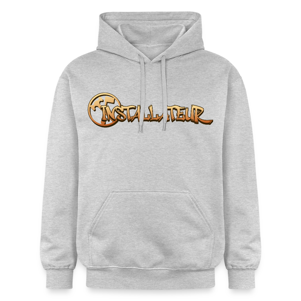 Gildan Unisex Softstyle® "Installateur" Hellgrau meliert Gildan Unisex Softstyle® Midweight Hoodie
