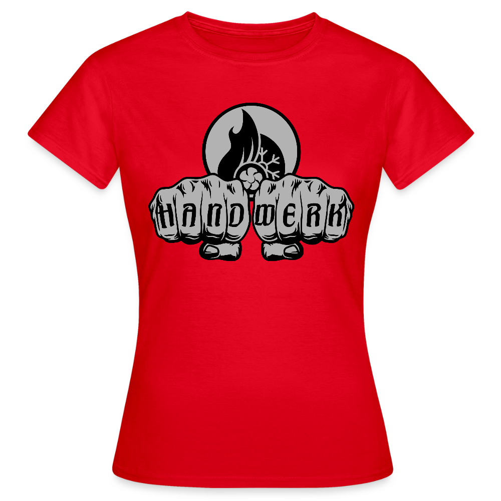 Frauen T-Shirt "Klimatechniker" Rot Frauen T-Shirt