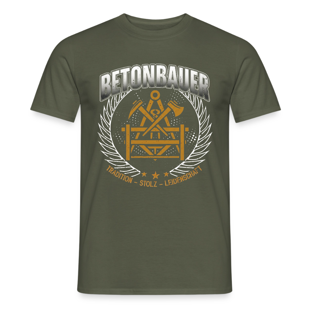 Unisex Tradition Betonbauer T-Shirt von Spreadconnect, bequemes Männer T-Shirt mit traditionellem Design in neutralen Farben.
