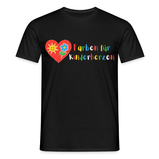 Unisex T-Shirt "Farben für Kinderherzen" - Schwarz