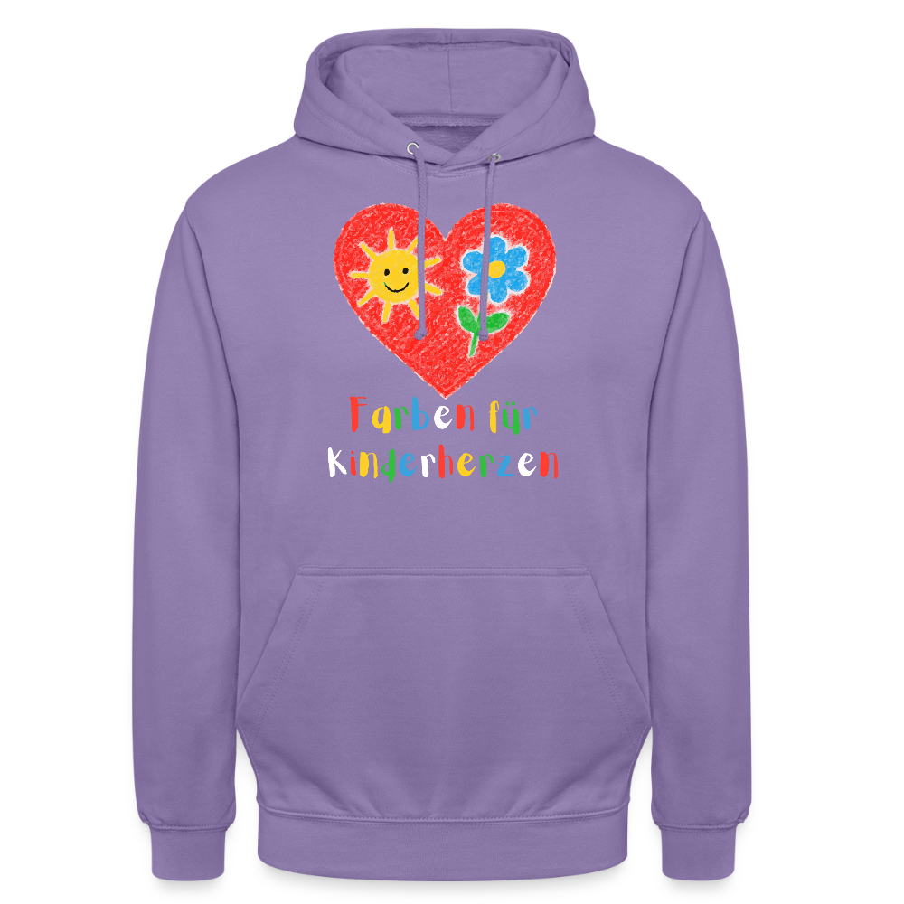 Unisex Hoodie "Kinderherzen" Lavendel Unisex Hoodie