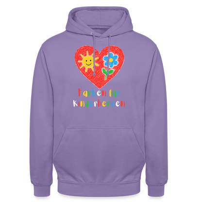 Unisex Hoodie "Kinderherzen" Lavendel Unisex Hoodie