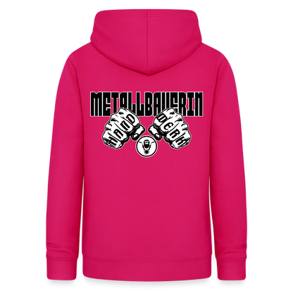 Frauen Hoodie "Metallbauerin" (beidseitig beruckt) - dunkles Pink