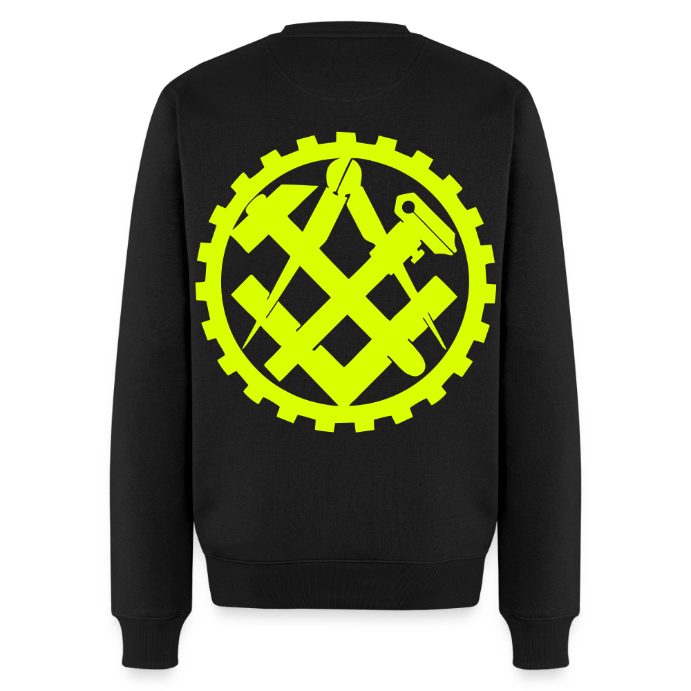Unisex Premium Pullover "Mechaniker" neongelb Schwarz Männer Premium Pullover