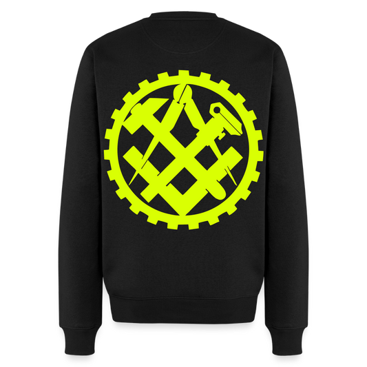 Unisex Premium Pullover "Mechaniker" neongelb Schwarz Männer Premium Pullover