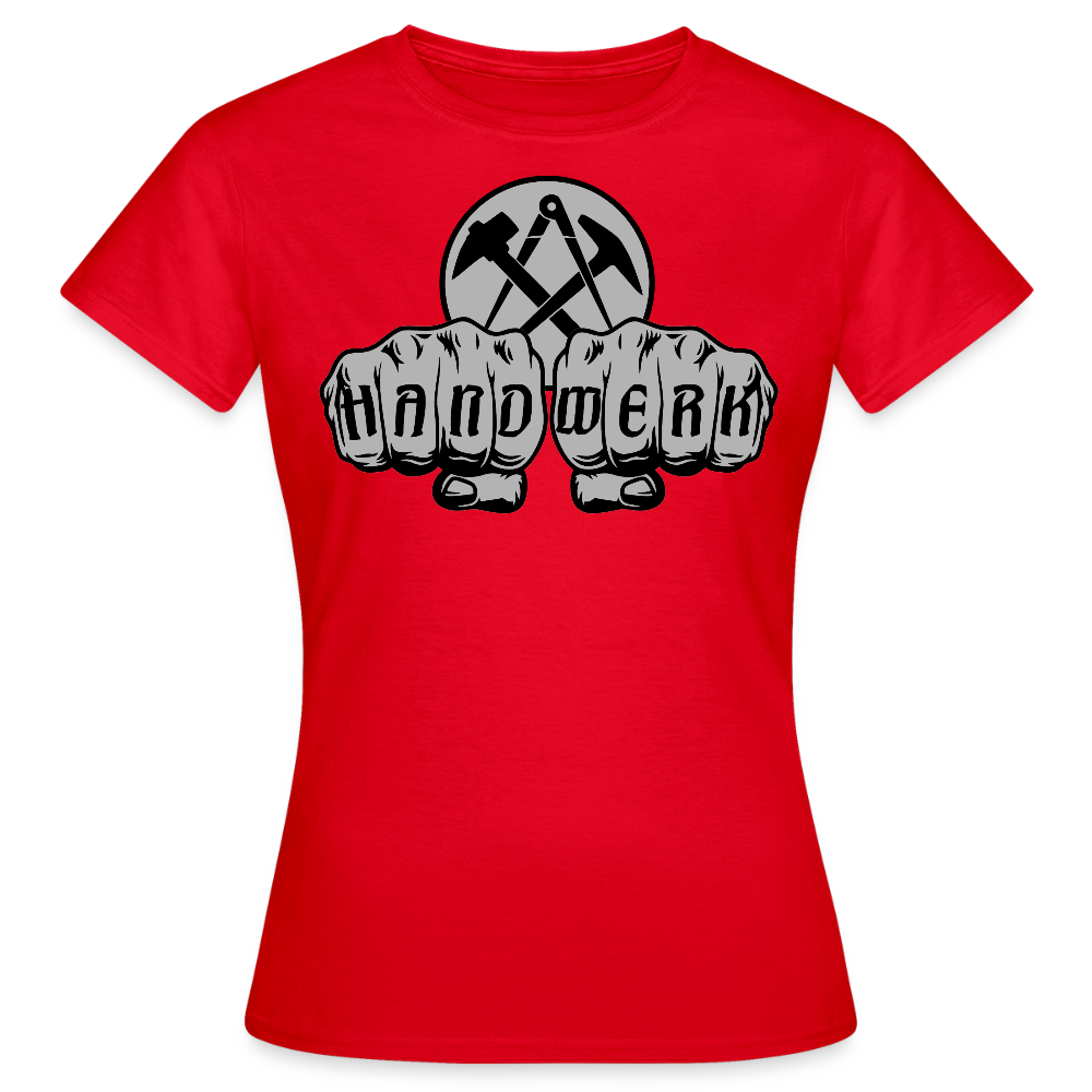 Frauen T-Shirt "Dachdecker" Rot Frauen T-Shirt