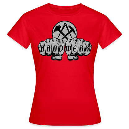 Frauen T-Shirt "Dachdecker" Rot Frauen T-Shirt