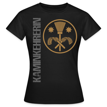 Frauen T-Shirt "Kaminkehrerin" Schwarz Frauen T-Shirt