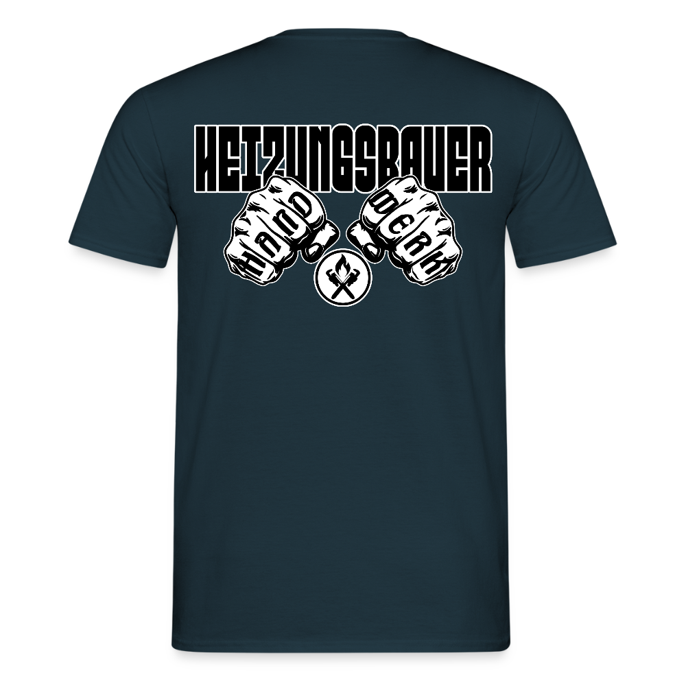 Unisex T-Shirt "Heizungsbauer" Navy Männer T-Shirt