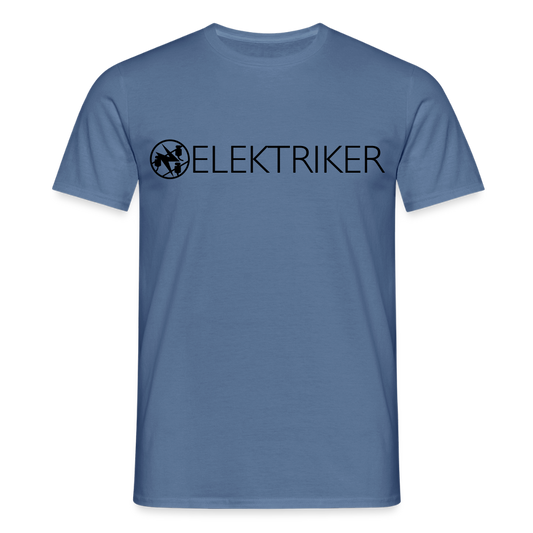 Unisex T-Shirt "Elektriker" - Taubenblau 