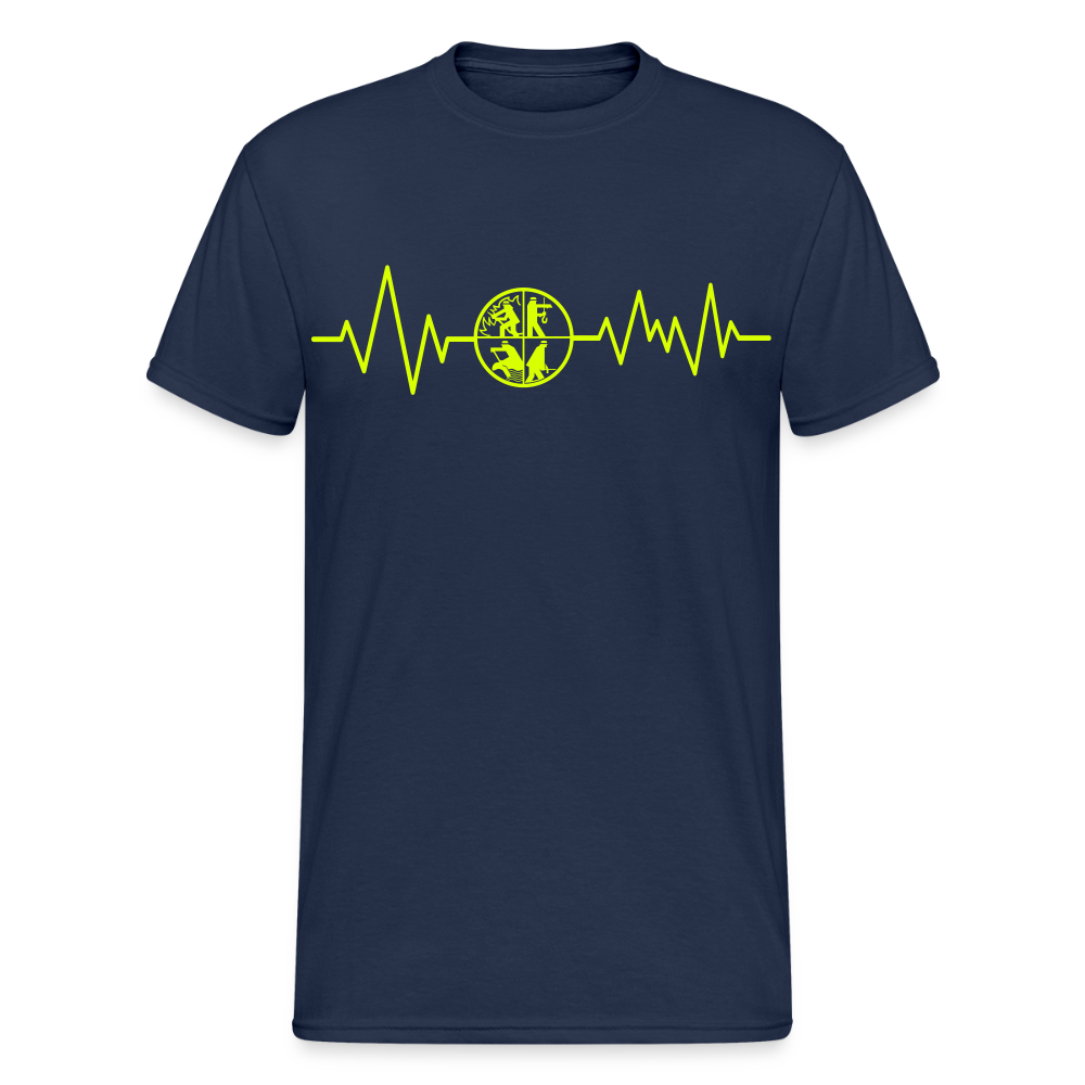 Unisex T-Shirt "Feuerwehr 3" Navy Männer Gildan Heavy T-Shirt