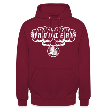 Unisex Hoodie "Fliesenleger" Bordeaux Unisex Hoodie