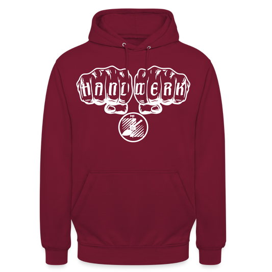 Unisex Hoodie "Fliesenleger" Bordeaux Unisex Hoodie