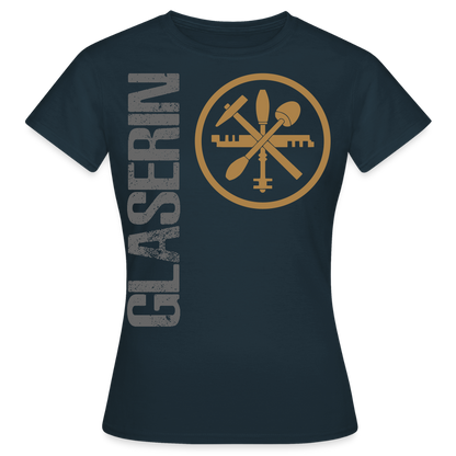 Frauen T-Shirt "Glaserin" Navy Frauen T-Shirt