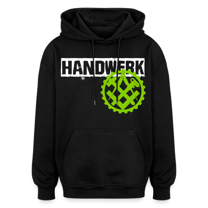 Oversized Unisex Hoodie "Mechaniker" Schwarz Oversized Unisex Hoodie
