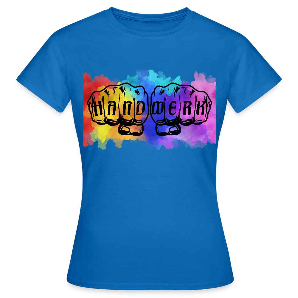 Frauen T-Shirt "Splash-Handwerk" Royalblau Frauen T-Shirt