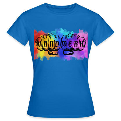 Frauen T-Shirt "Splash-Handwerk" Royalblau Frauen T-Shirt