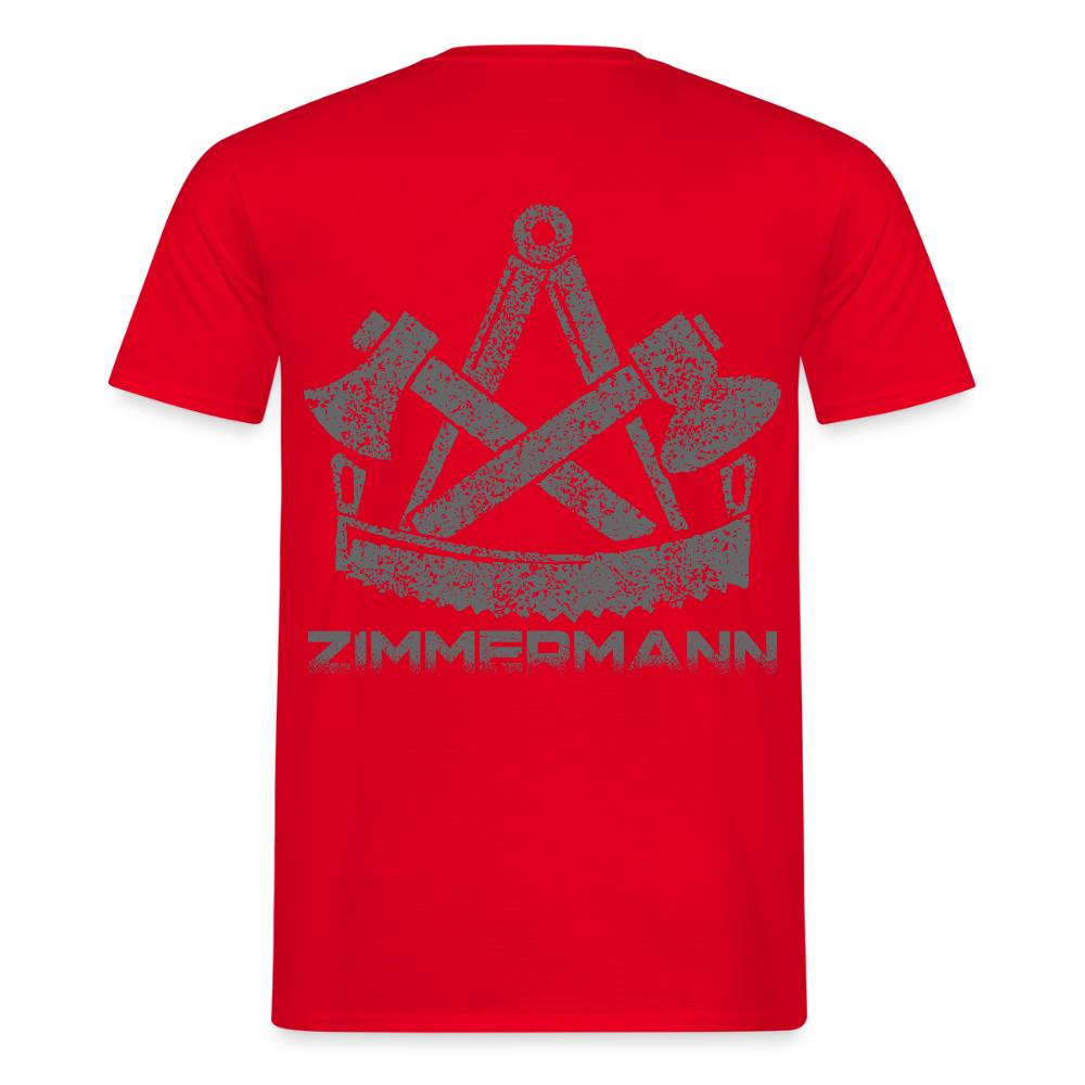 Unisex T-Shirt "Zimmermann" Rot Männer T-Shirt