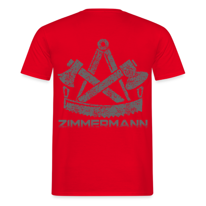 Unisex T-Shirt "Zimmermann" Rot Männer T-Shirt