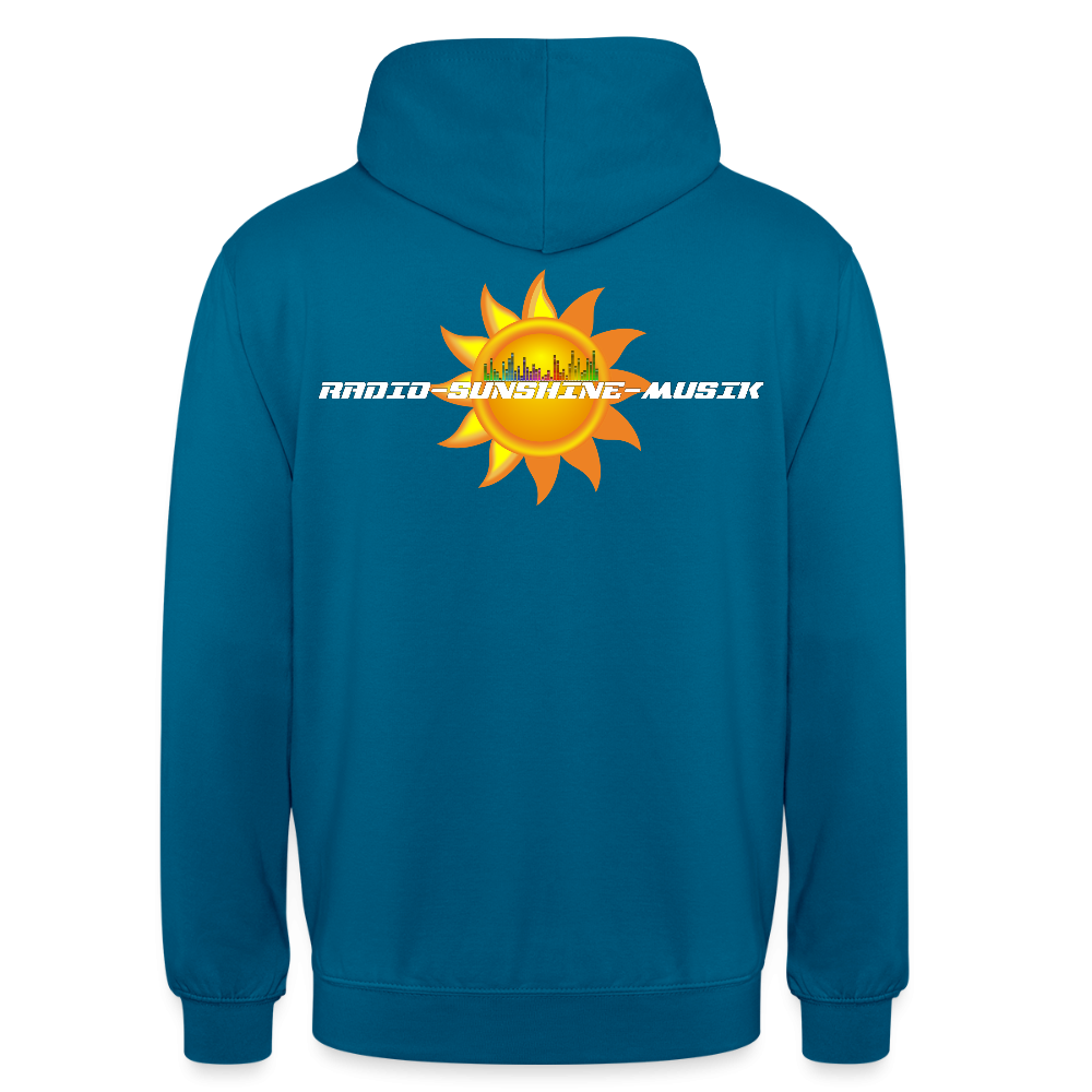 Unisex Hoodie "Radio-Sunshine-Musik" (beidseitig bedruckt) Tiefseeblau Unisex Hoodie