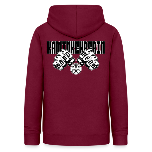 Frauen Hoodie "Kaminkehrerin" (beidseitig beruckt) Bordeaux Frauen Hoodie