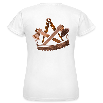 Frauen T-Shirt "Zimmermann" (beidseitig bedruckt) - Weiß