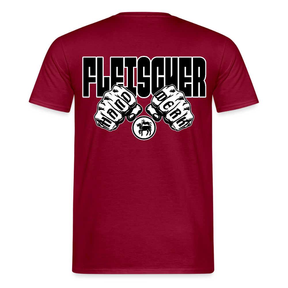 Unisex T-Shirt "Fleischer" (beidseitig bedruckt) Ziegelrot Männer T-Shirt