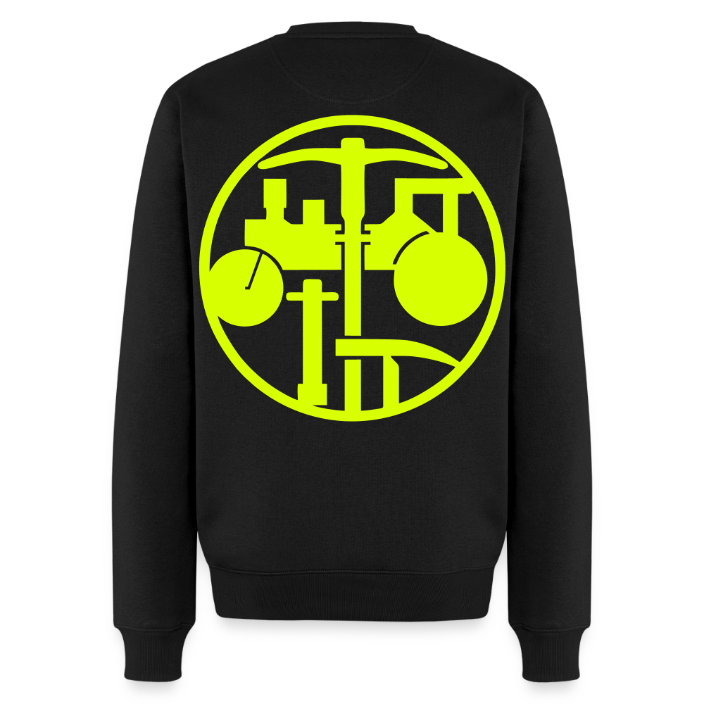 Unisex Premium Pullover "Strassenbauer" neongelb Schwarz Männer Premium Pullover