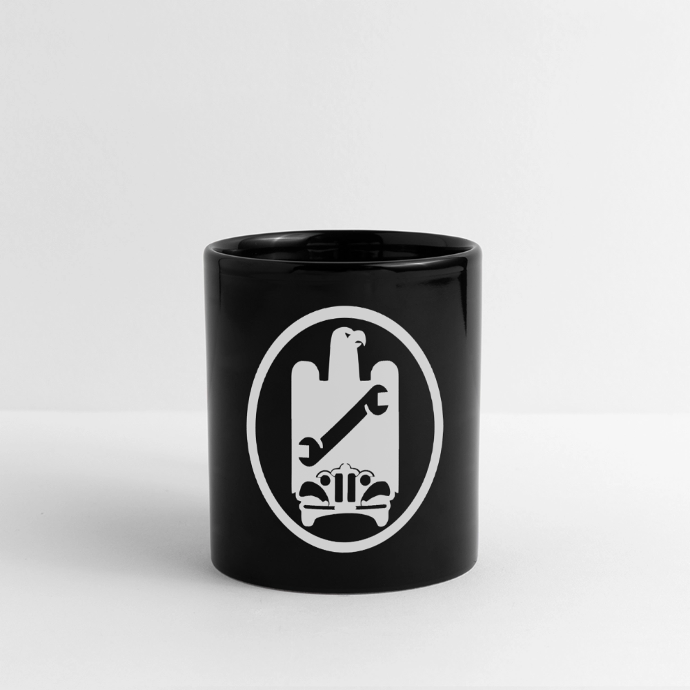 Panoramatasse schwarz "KFZ-Mechaniker" Panoramatasse farbig