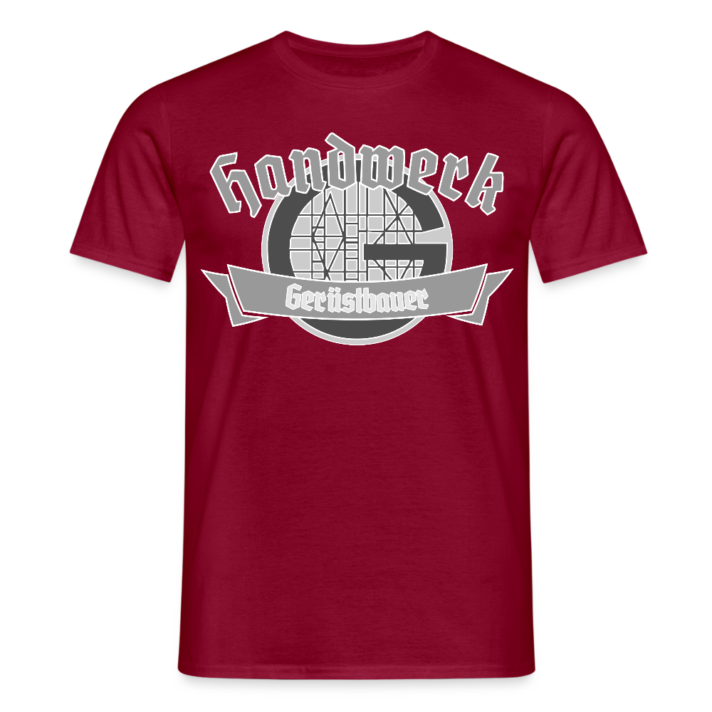 Unisex T-Shirt "Gerüstbauer" Ziegelrot Männer T-Shirt