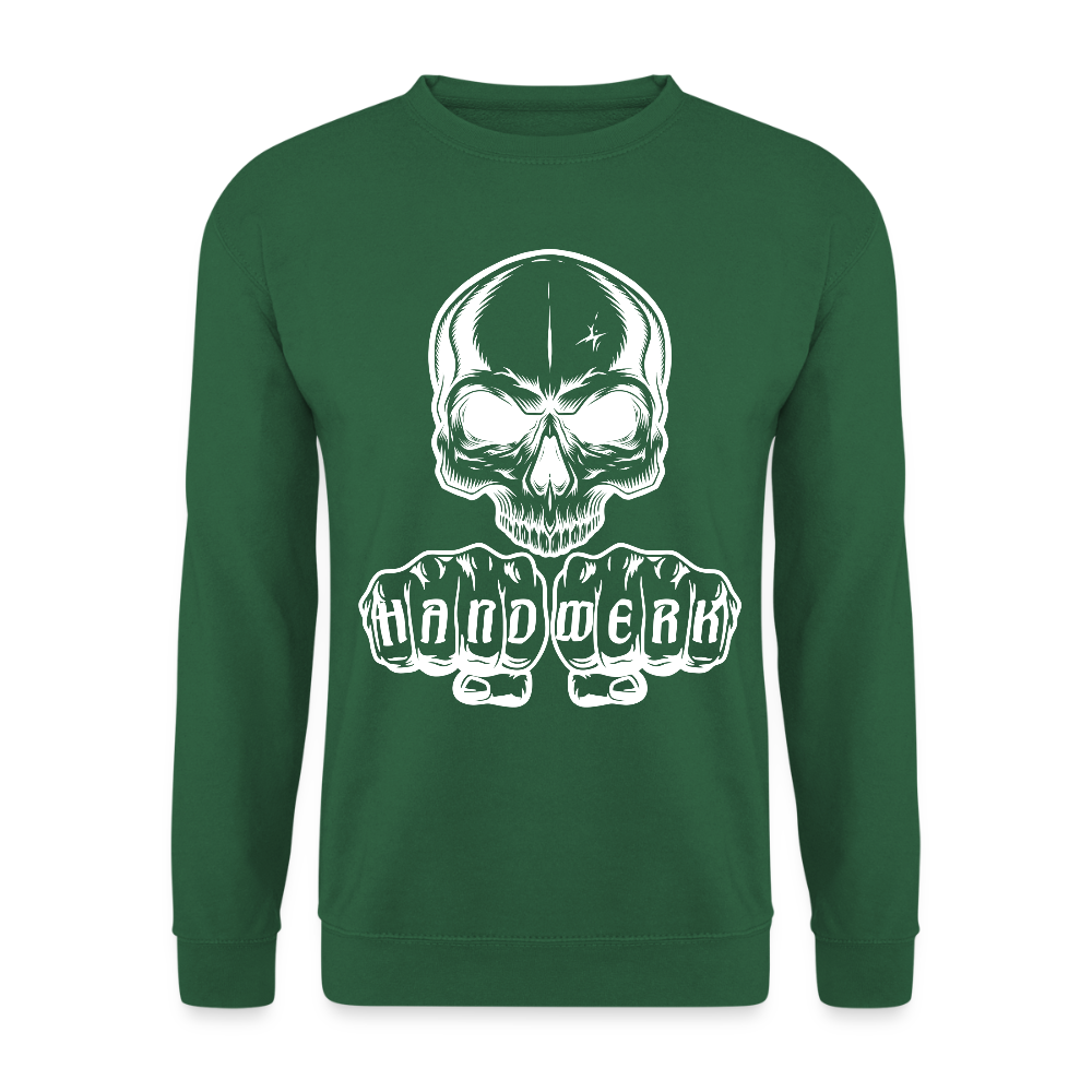 Unisex Pullover "Skull-Handwerk" Grün Unisex Pullover