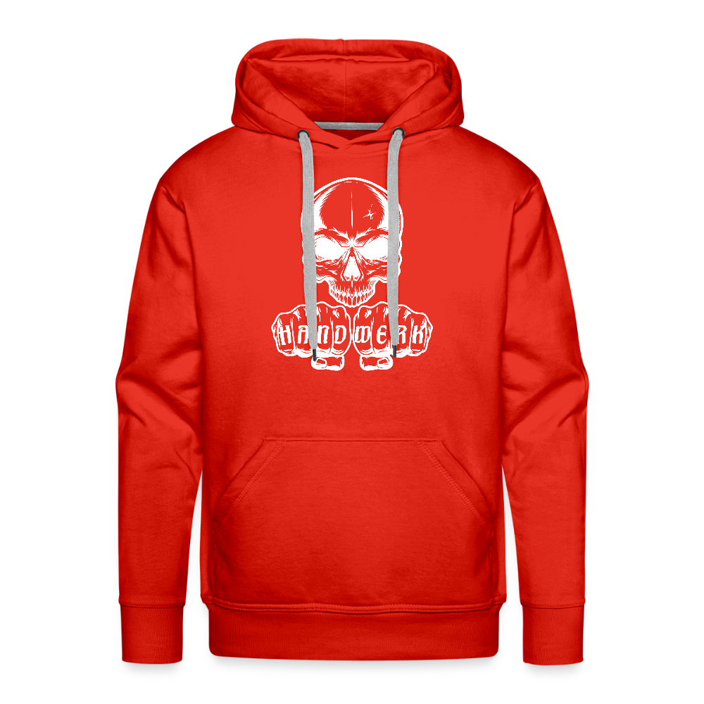 Männer Premium Hoodie "Skull-Handwerk" Rot Männer Premium Hoodie