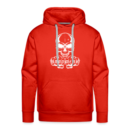 Männer Premium Hoodie "Skull-Handwerk" Rot Männer Premium Hoodie
