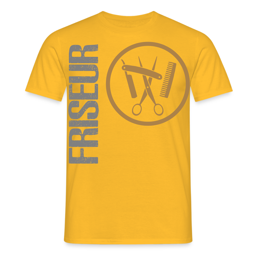 Unisex T-Shirt "Friseur" Gelb Männer T-Shirt