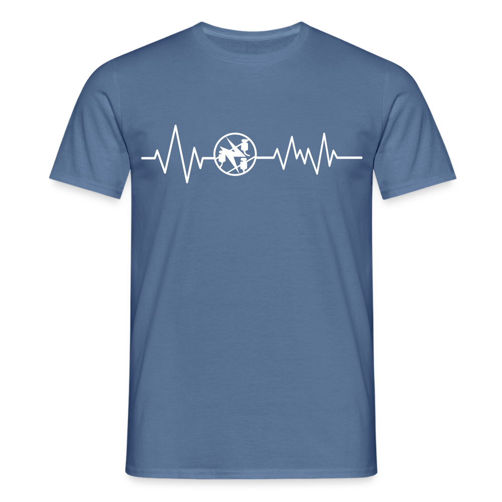 Unisex T-Shirt "Elektriker" Taubenblau Männer T-Shirt