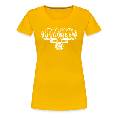 Frauen Premium T-Shirt "Gerüstbauer" - Sonnengelb