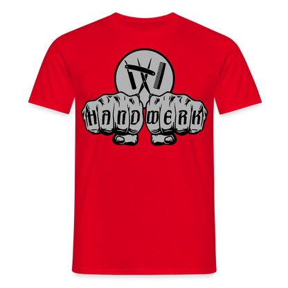 Unisex T-Shirt "Friseur" Rot Männer T-Shirt