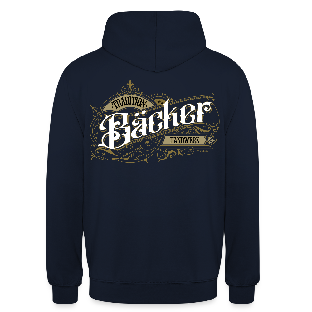 Unisex Hoodie "Bäcker" Nostalgie Handwerk Navy Unisex Hoodie