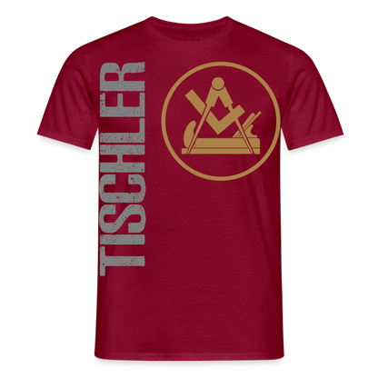Unisex T-Shirt "Tischler" Ziegelrot Männer T-Shirt