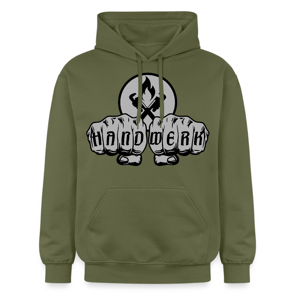 Gildan Unisex Softstyle® "Heizungsbauer" Militärgrün Gildan Unisex Softstyle® Midweight Hoodie