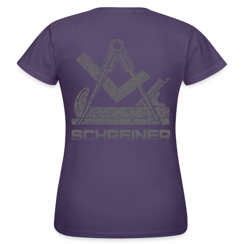 Frauen T-Shirt "Schreiner" Dunkellila Frauen T-Shirt
