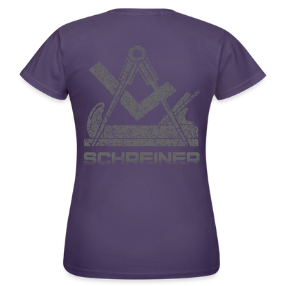 Frauen T-Shirt "Schreiner" Dunkellila Frauen T-Shirt