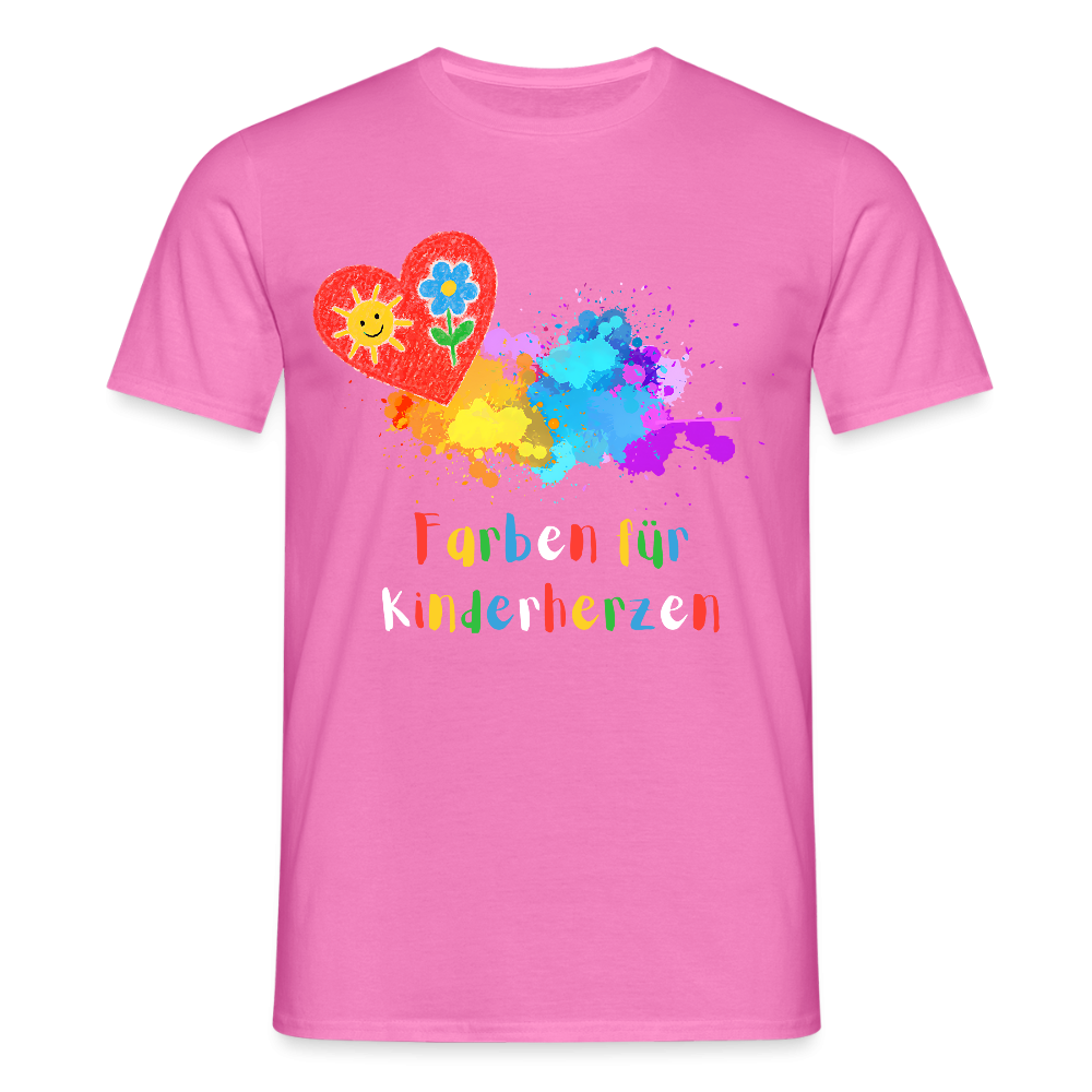 Unisex T-Shirt "Farben für Kinderherzen" Pink Männer T-Shirt