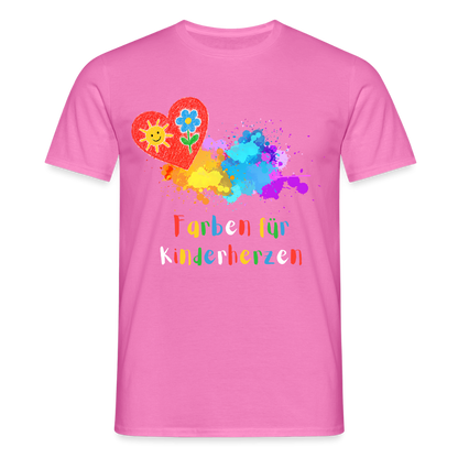 Unisex T-Shirt "Farben für Kinderherzen" Pink Männer T-Shirt